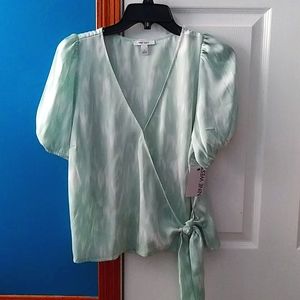 Nine West Silky Front Tie Blouse
